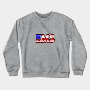 EMS - Serif style in USA flag colors Crewneck Sweatshirt